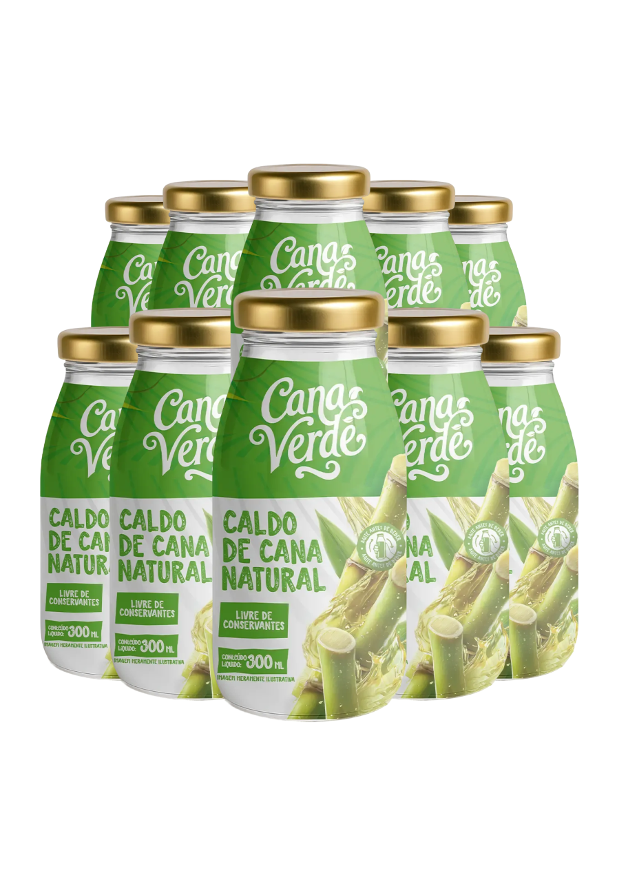 Kit 10 Caldo de Cana Natural - Cana Verde