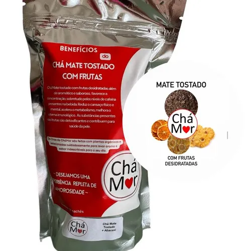 Chá Mate Tostado com frutas desidratadas - Emabalagem com 10 sachês