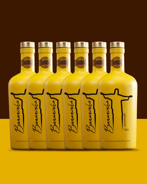 Kit 6 Garrafas Licor Fino de Banana - Bananinha Carioca
