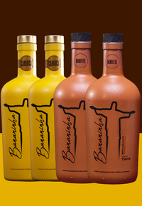 Kit 2 Garrafas Licor de Banana + 2 Garrafas Licor Doce de Leite e Banana - Bananinha Carioca - imagem 1