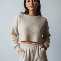 Cream Knit Set - imagem 1