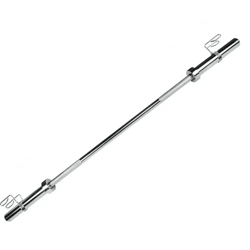 BARRA 2200mm OLÍMPICA  CROMADA RECATILHADA C/ BUCHA DE BRONZE