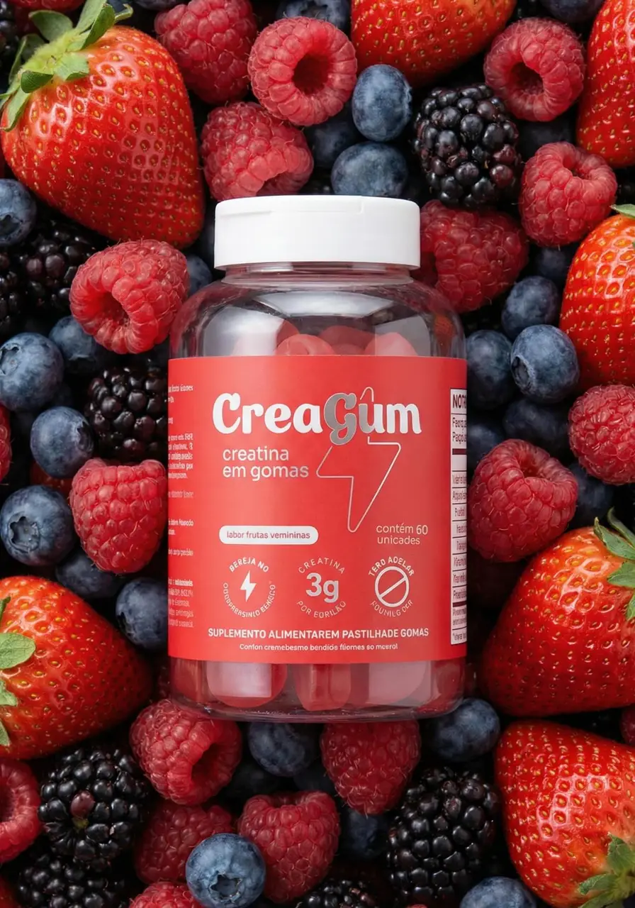 CREATINA CREGUM - SABOR FRUTAS VERMELHAS (KIT 2UND)