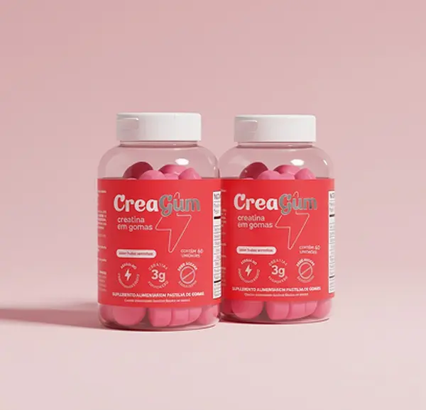 CREATINA CREAGUM - SABOR FRUTAS VERMELHAS (KIT 2UND)