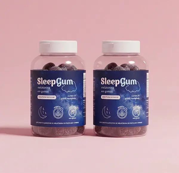 MELATONINA SLEEPGUM - SABOR FRUTAS VERMELHAS (KIT 2UND)