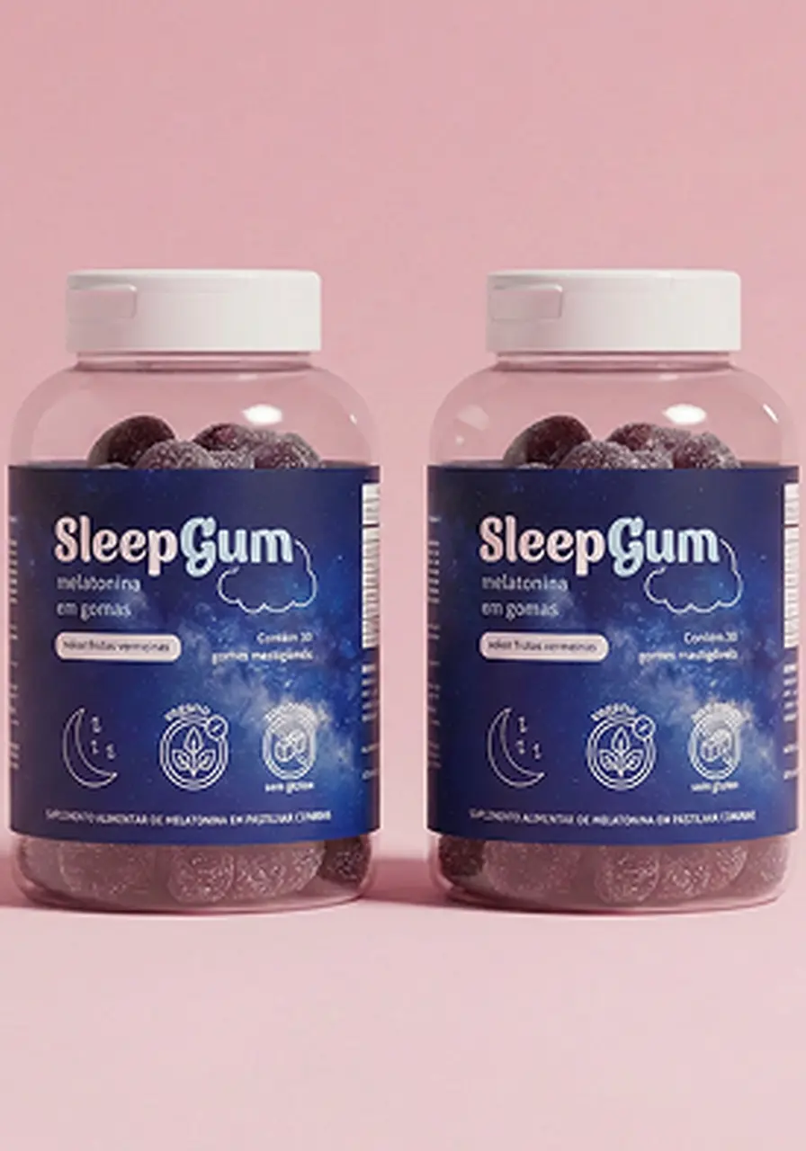 melatonina Sleepgum  - SABOR FRUTAS VERMELHAS (KIT 2UND)