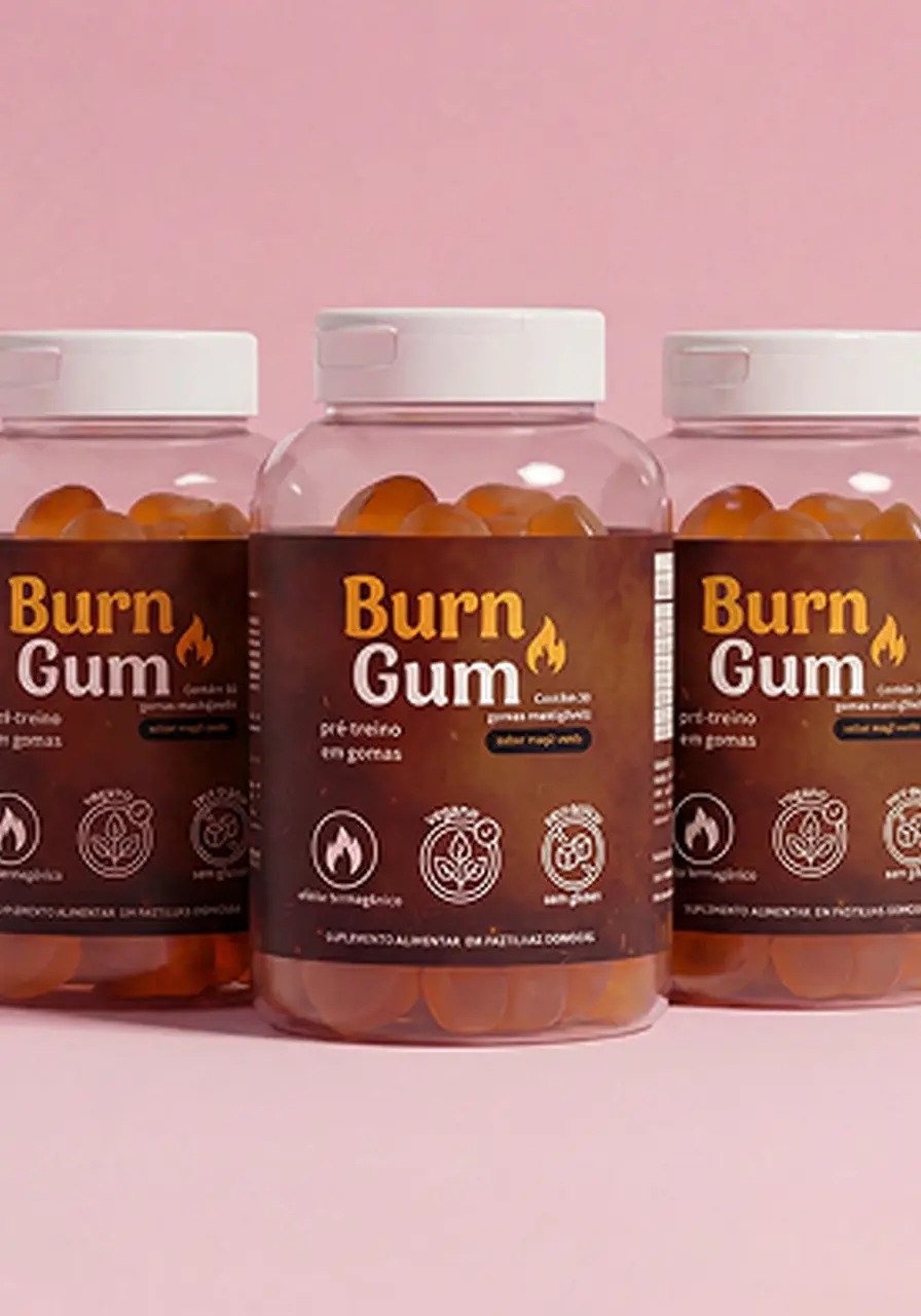 pré treino burnGUM - SABOR FRUTAS VERMELHAS (KIT 3UND)