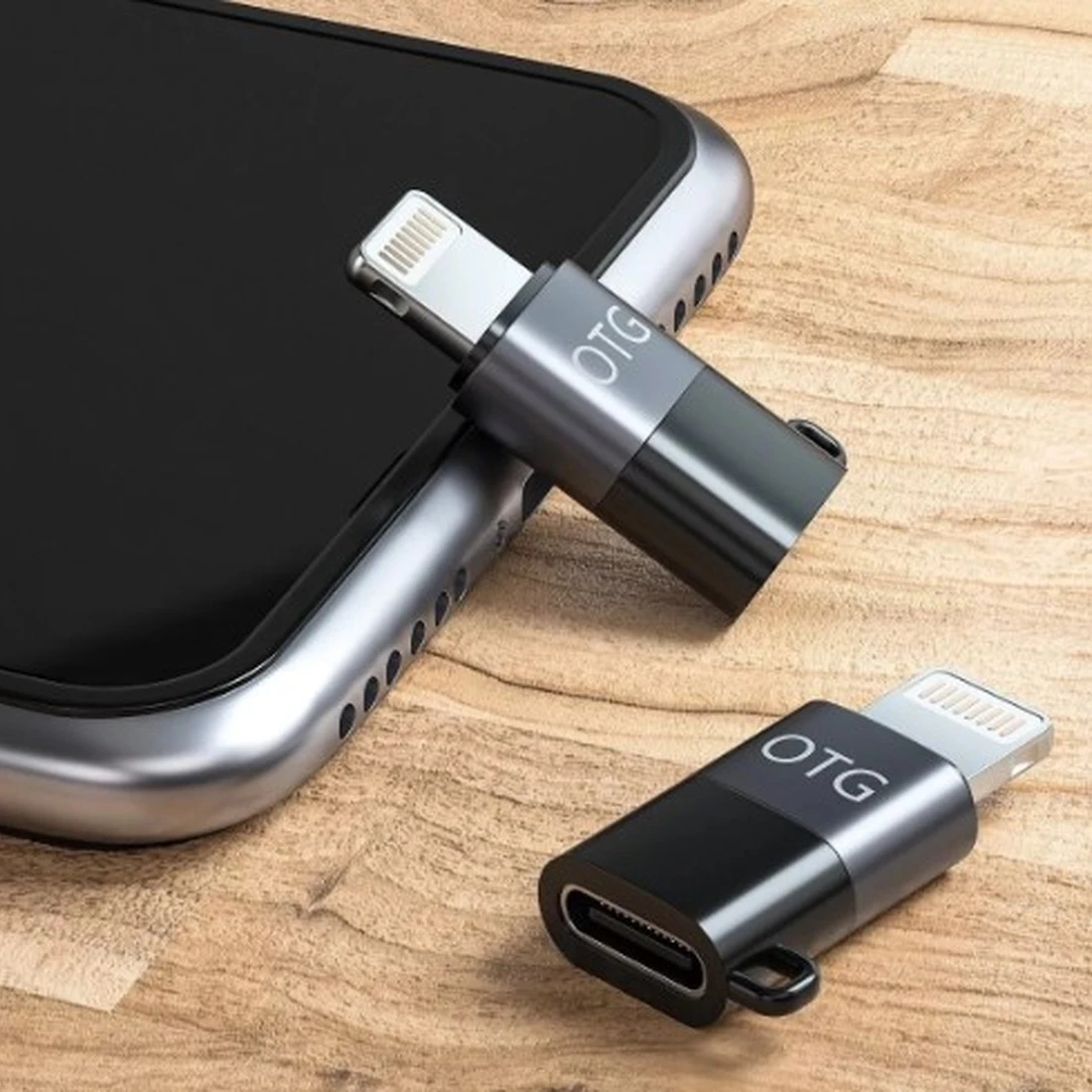 Adaptador Tipo C Femea Para Lightning Macho Otg - imagem 2