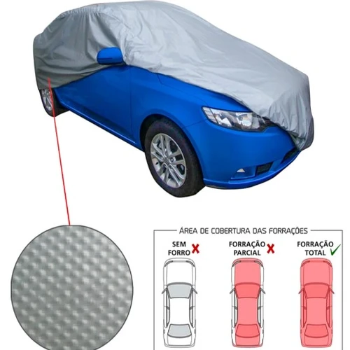 Capa para Cobrir Carro - Gofrada - Com Forro Total - Tam G - Cod 278