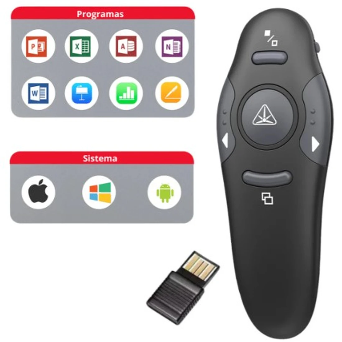 Apresentador De Slides Laser Pointer Exbom Lpt-8 - imagem 2