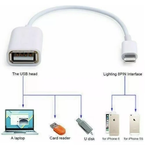 Cabo Adaptador OTG USB 3.0 Femea x Iphone Macho ADP-7509