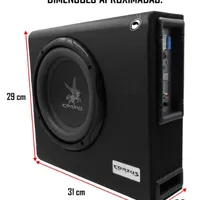 Caixa Corzus Cxms 200 Amplificada Auto Mini Slim 8 Pol 200w - imagem 1