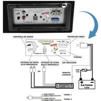 Caixa Corzus Cxms 200 Amplificada Auto Mini Slim 8 Pol 200w - imagem 2