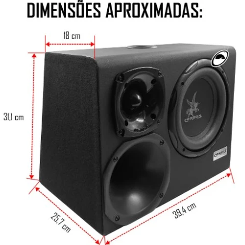 Caixa Amplificada Mini Trio Cxmt300 Corzus 300w Rms