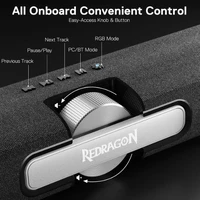 Caixa De Som Gamer Redragon Dora Gs512 Rgb Bluetooth Stereo Preto - imagem 3