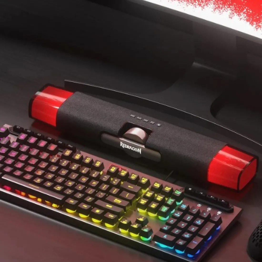 Caixa De Som Gamer Redragon Dora Gs512 Rgb Bluetooth Stereo Preto