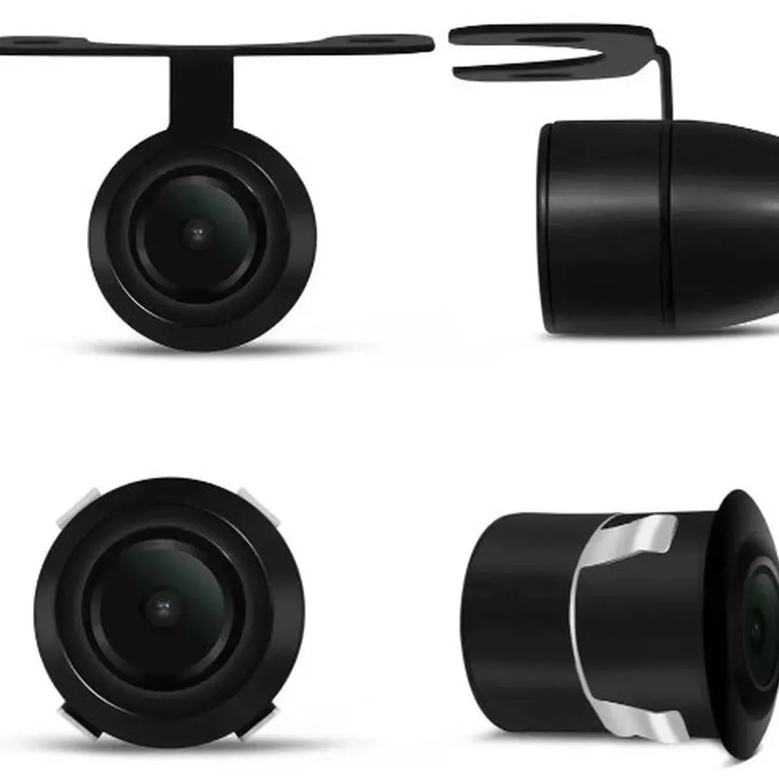 Câmera De Ré E-tech Borboleta Colorida 2 Em 1 Universal Preto