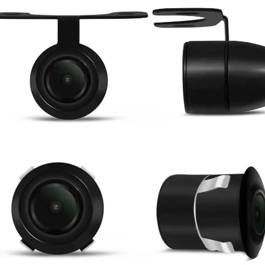 Câmera De Ré E-tech Borboleta Colorida 2 Em 1 Universal Preto - imagem 1