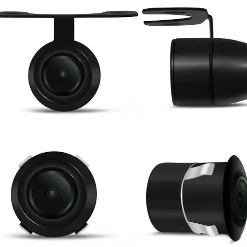Câmera De Ré E-tech Borboleta Colorida 2 Em 1 Universal Preto