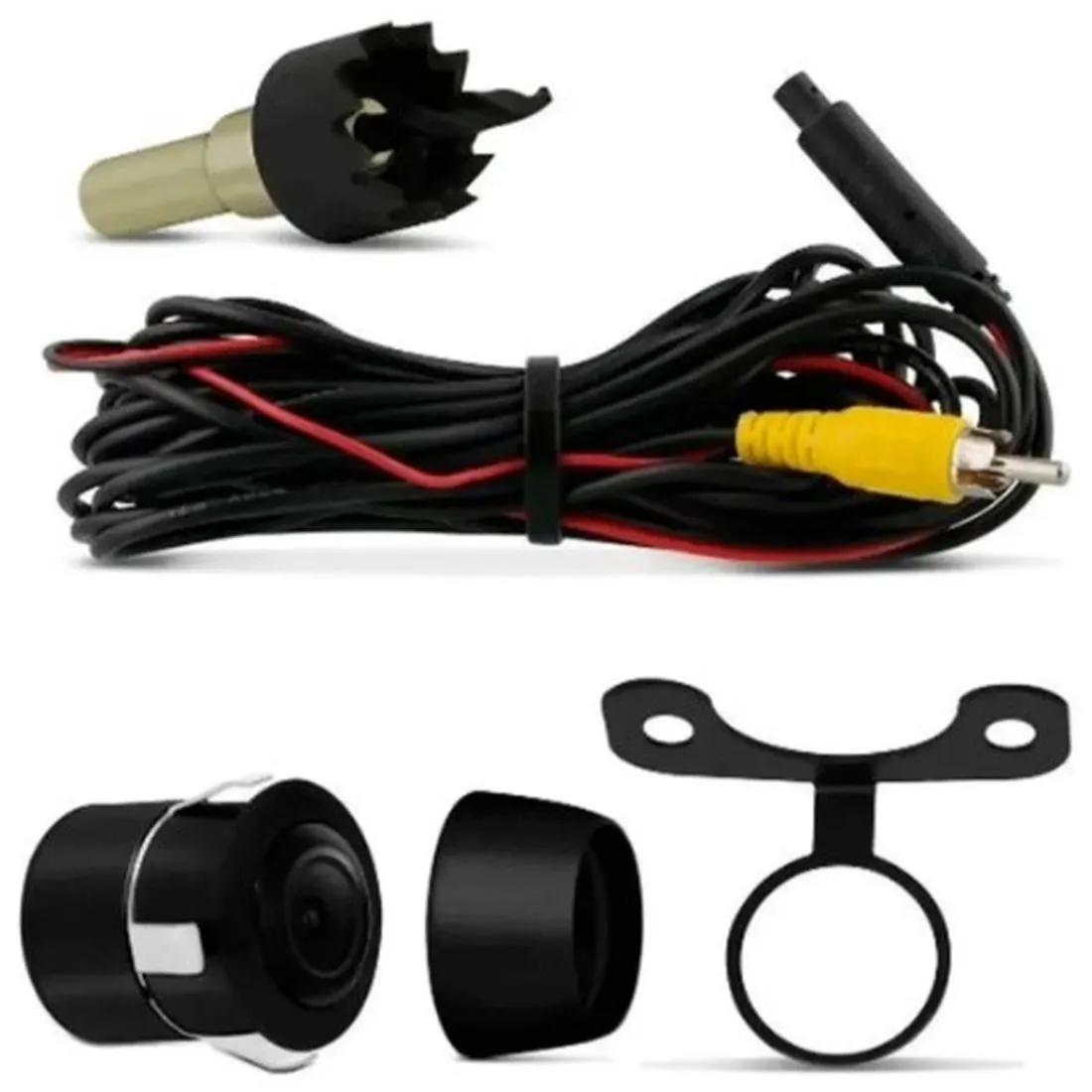 Câmera De Ré E-tech Borboleta Colorida 2 Em 1 Universal Preto