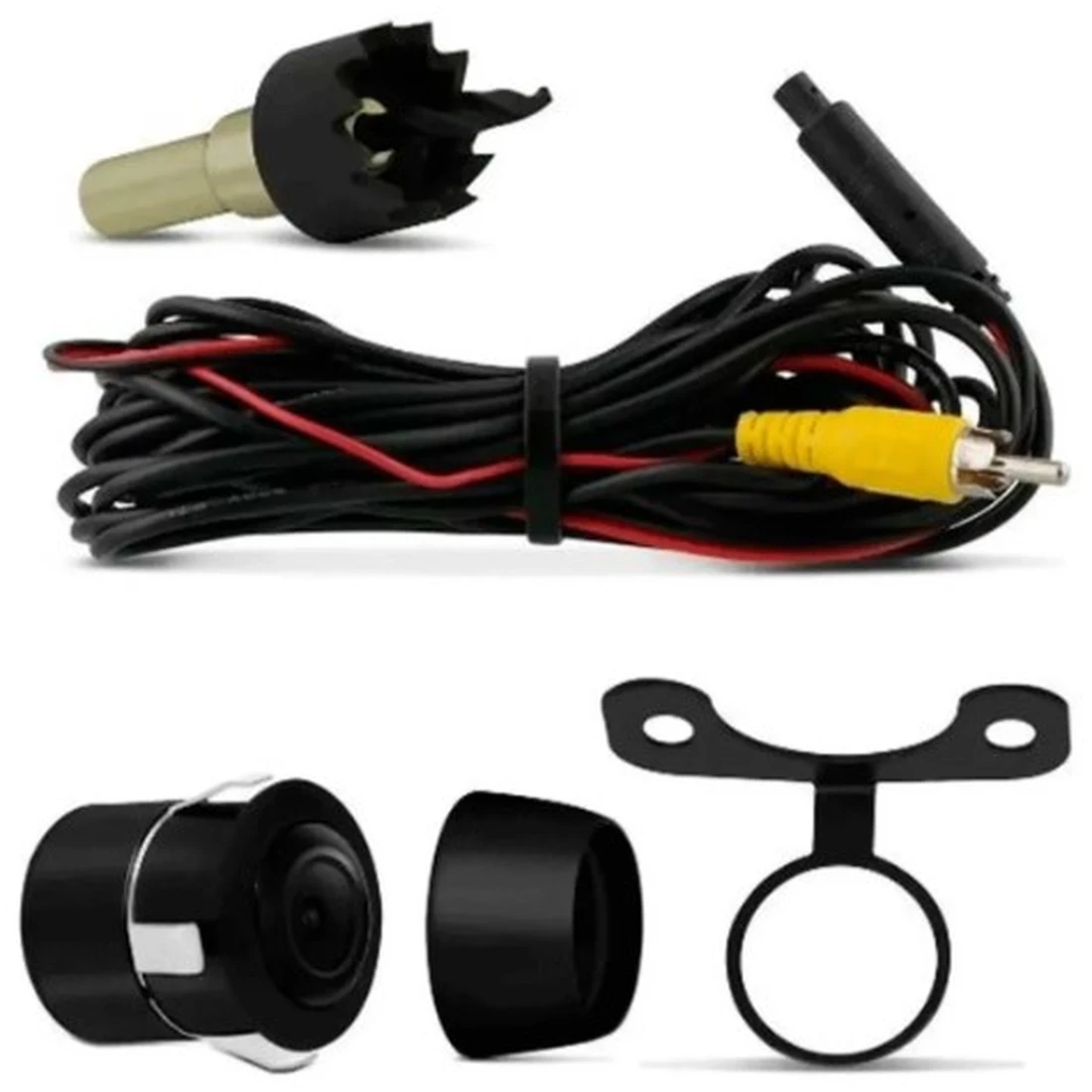 Câmera De Ré E-tech Borboleta Colorida 2 Em 1 Universal Preto - imagem 2