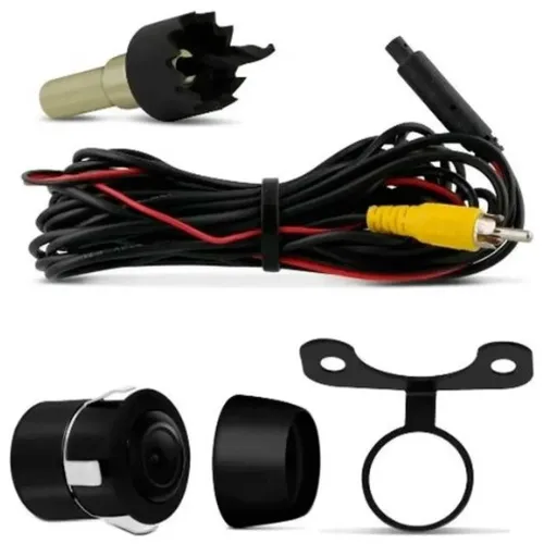 Câmera De Ré E-tech Borboleta Colorida 2 Em 1 Universal Preto