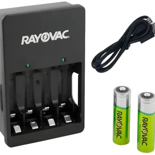 Carregador De Pilhas AA/AAA Usb Sm-4 Rayovac C/ 2 Pilhas AA