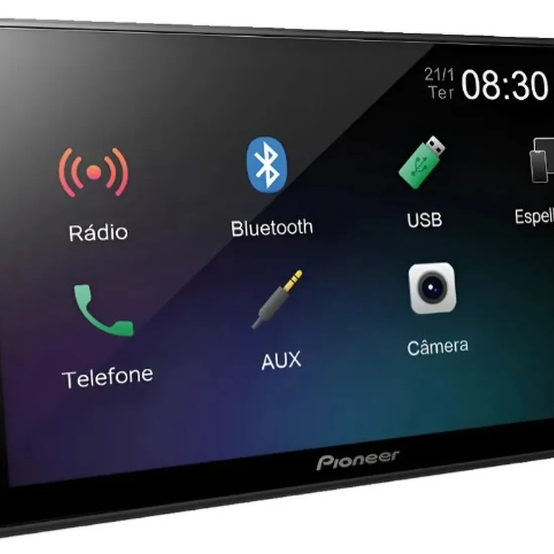 Central Multimidia Pioneer Dmh-145br 7' Pol Usb Espelhamento Android Cor Preto