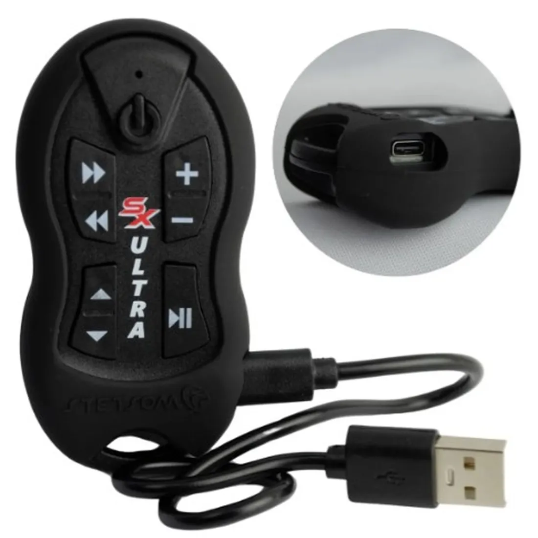Controle Longa Distancia Stetsom SX Ultra Preto 500m Recarregavel