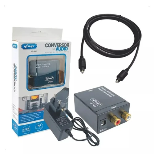 Conversor Óptico de Audio Digital Para Analógico Audio Converter
