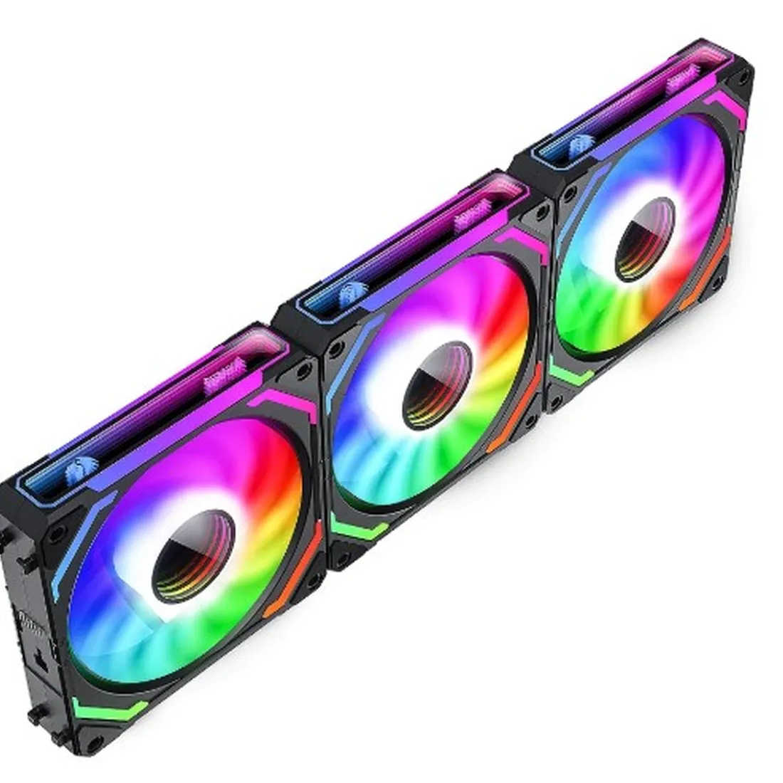 Kit com 3 Fans ARGB Redragon Infinity Mirror – GC-F012