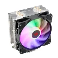 AirCooler Para Processador Redragon TYR, LED Rainbown, Intel e AMD, 120mm, PWM, FAN, 4 Heat Pipes, TDP 130W - CC-9104 - imagem 2