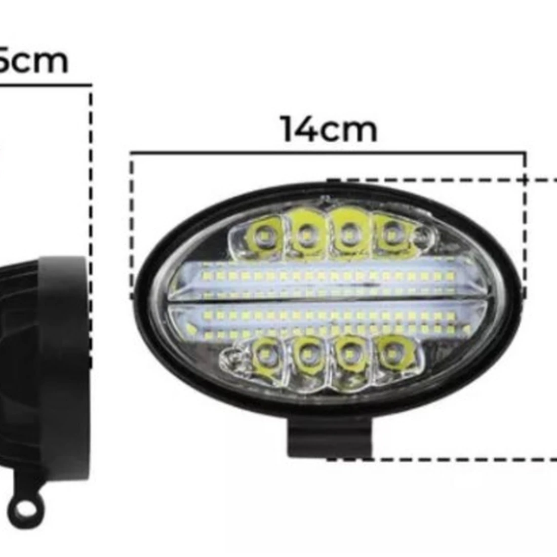 Farol de Milha Oval Led 144W Automotivo Briwax FF-Y1144W - imagem 1