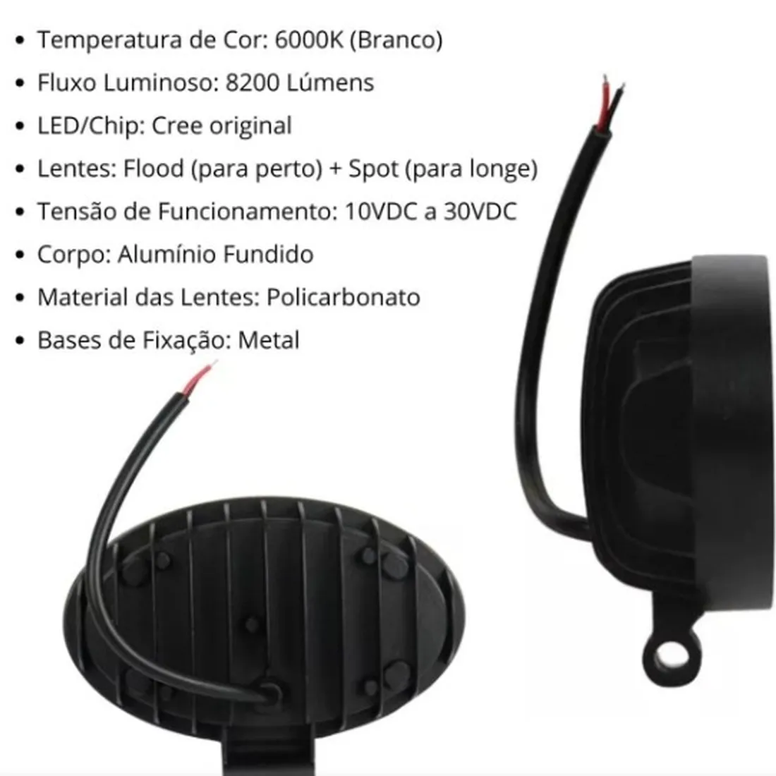 Farol de Milha Oval Led 144W Automotivo Briwax FF-Y1144W