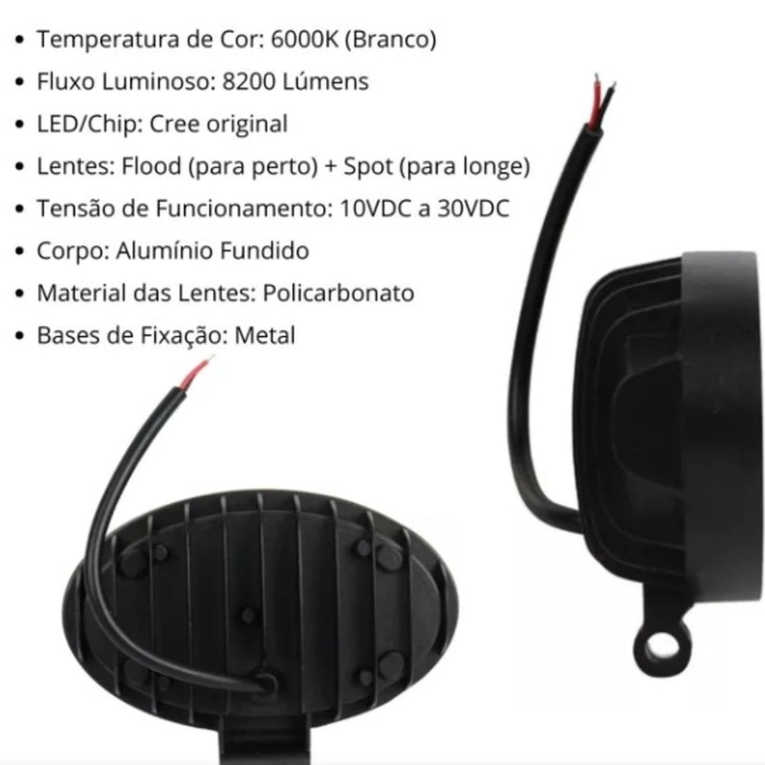 Farol de Milha Oval Led 144W Automotivo Briwax FF-Y1144W - imagem 3