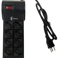 Filtro De Linha Coletek Fl-82bk, 8 Tomadas, 10Ah, Bivolt, Preto - imagem 1
