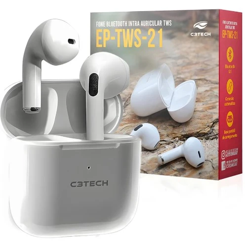 Fone De Ouvido Ep-tws-21 C3tech Branco