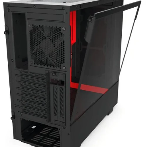 Gabinete H510i Mid Tower Lateral De Vidro Temperado Nzxt Cor Vermelho