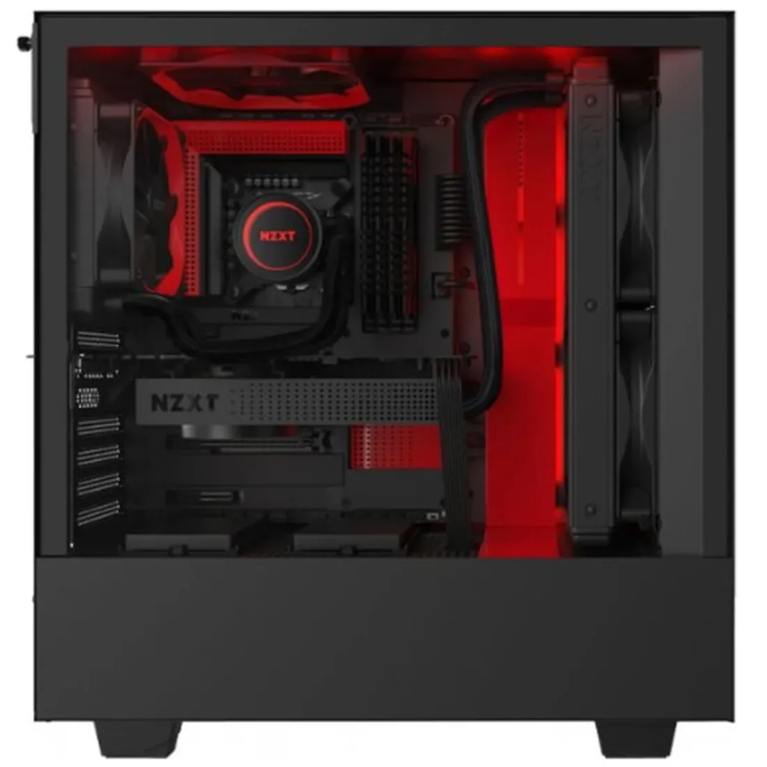 Gabinete H510i Mid Tower Lateral De Vidro Temperado Nzxt Cor Vermelho