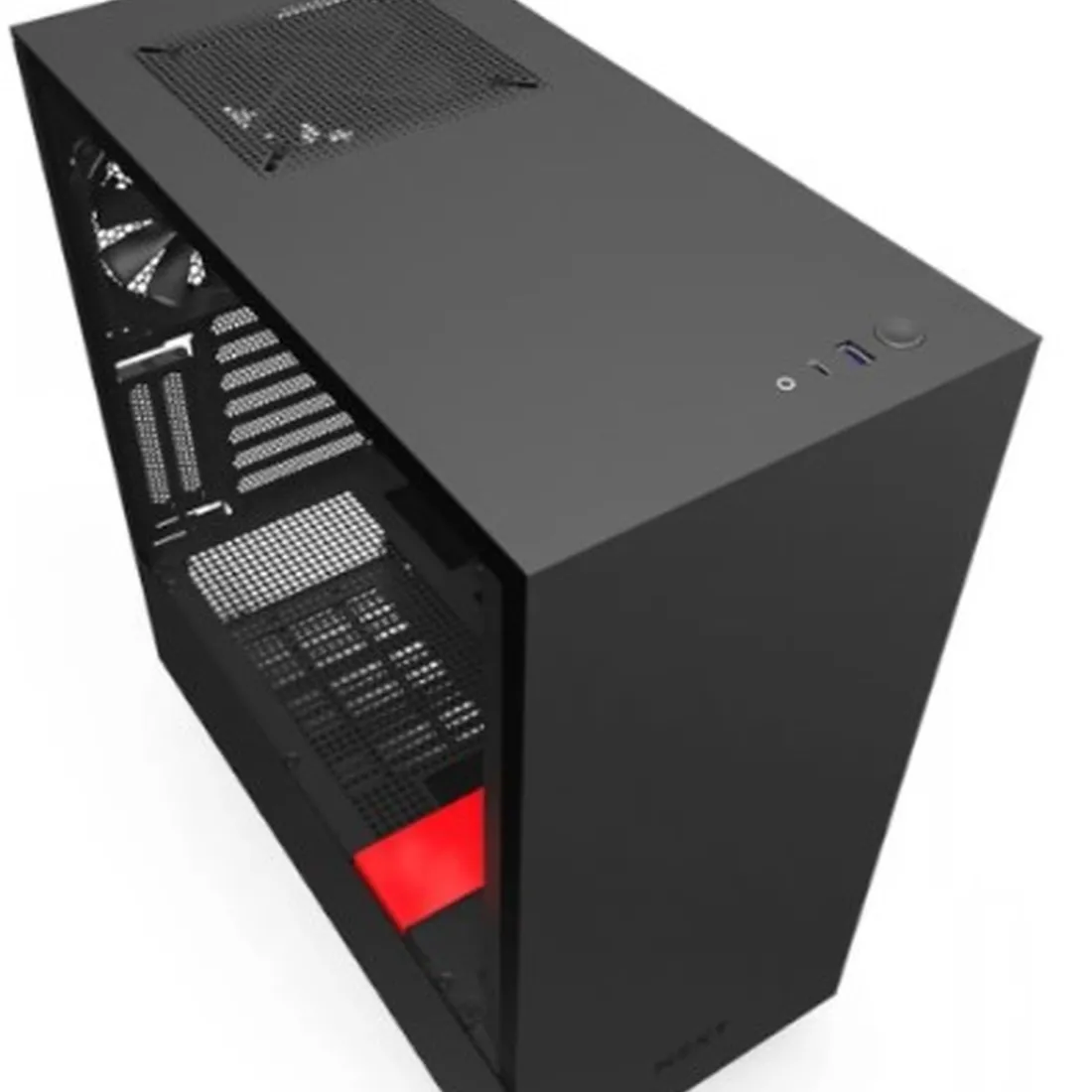 Gabinete H510i Mid Tower Lateral De Vidro Temperado Nzxt Cor Vermelho