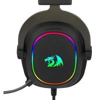 Headset Gamer Redragon Zeus X, Chroma Mk.II, RGB, Som Surround 7.1, Drivers 53mm, USB, Preto e Vermelho - H510-RGB - imagem 4