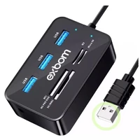 Hub 7 em 1 Usb 2.0 3 Portas e Leitor de Cartão - EXBOM - UH-R230 - imagem 2