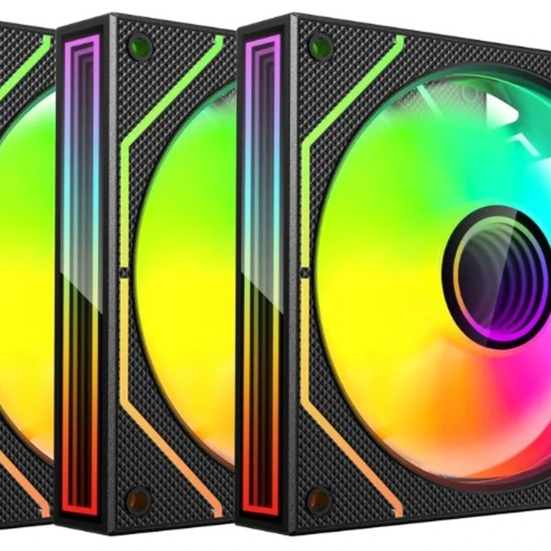 Kit Cooler C3tech Rgb F9l660bkrgb Com Controladora Preta Rgb - imagem 1