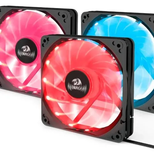 Kit com 3 Ventoinhas Redragon, 120mm, RGB, Preto - GC-F006