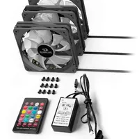 Kit com 3 Ventoinhas Redragon, 120mm, RGB, Preto - GC-F006 - imagem 2