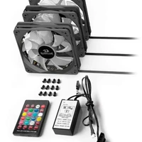 Kit com 3 Ventoinhas Redragon, 120mm, RGB, Preto - GC-F006 - imagem 2