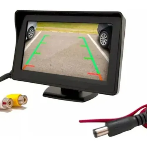  Monitor Veicular E-tech Lcd 4.3 Polegadas Universal Automotivo