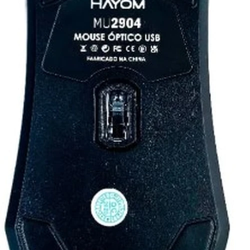 Mouse Hayom, Com fio USB, óptico, Preto - MU2904