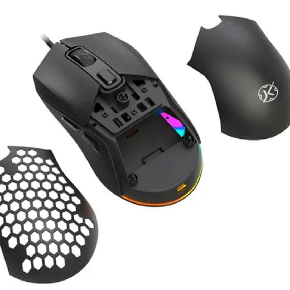 Mouse Gamer Kalkan Skadi Rgb Preto Capa Magnética 128000 Dpi - imagem 3