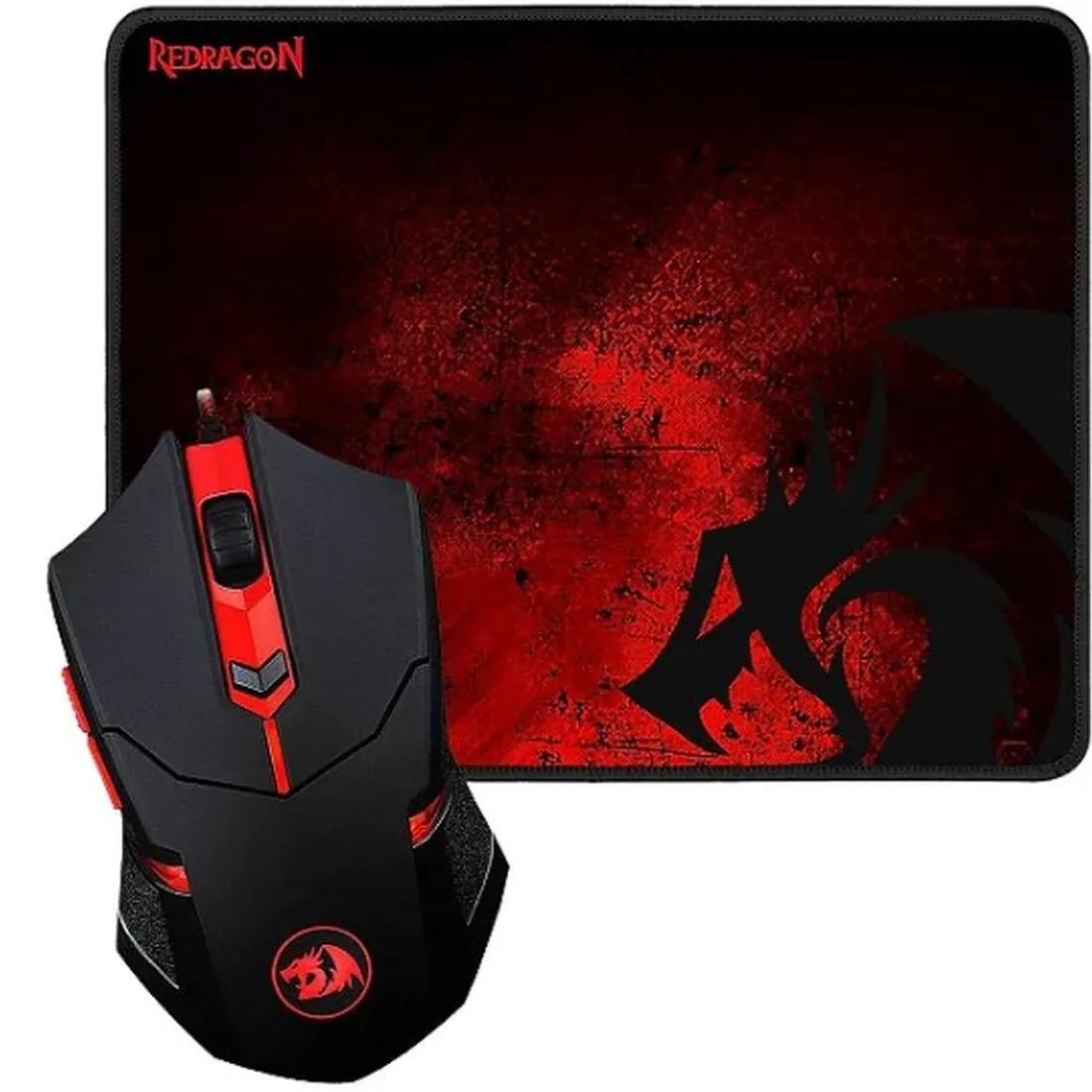 KIT GAMER REDRAGON MOUSE E MOUSEPAD M601-BA